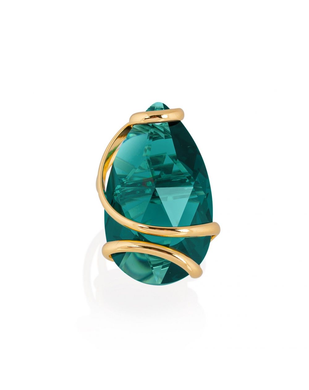 Andrea Marazzini - Bague cristal Swarovski Big Drop Emerald