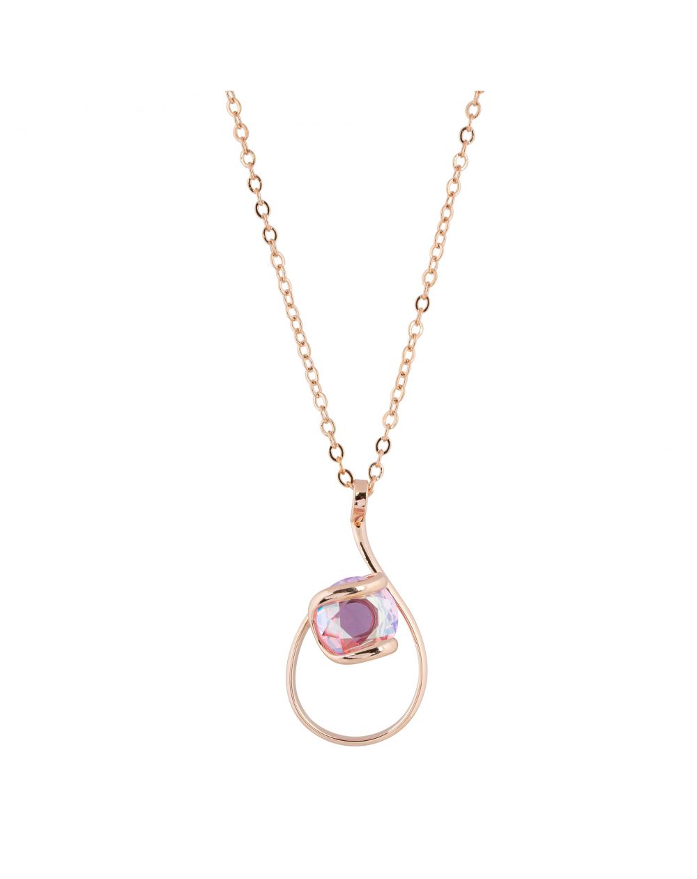 ovale Swarovski munt kristal ketting