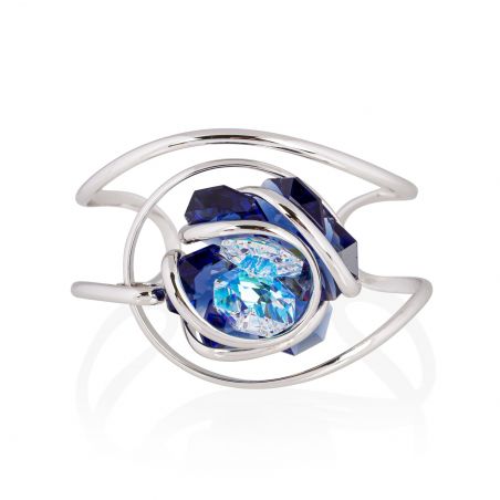 Andrea Marazzini bijoux - Bracelet cristal Swarovski Flower F48 New Blue