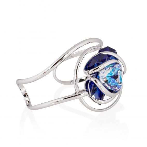 Andrea Marazzini bijoux - Bracelet cristal Swarovski Flower F48 New Blue