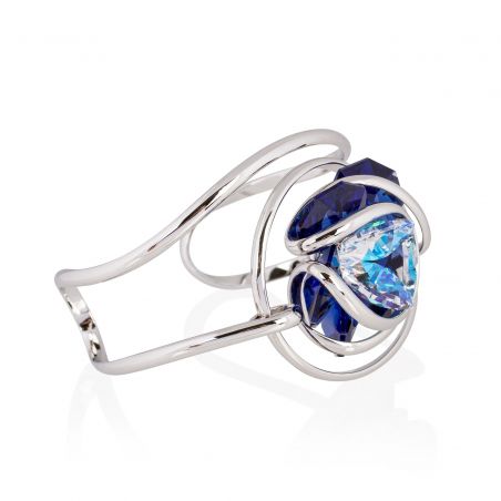 Andrea Marazzini bijoux - Bracelet cristal Swarovski Flower F48 New Blue