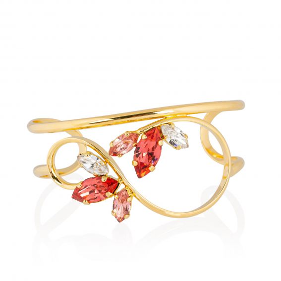 Andrea Marazzini bijoux - Bracelet cristal Swarovski Navette Rose Peach Printemps