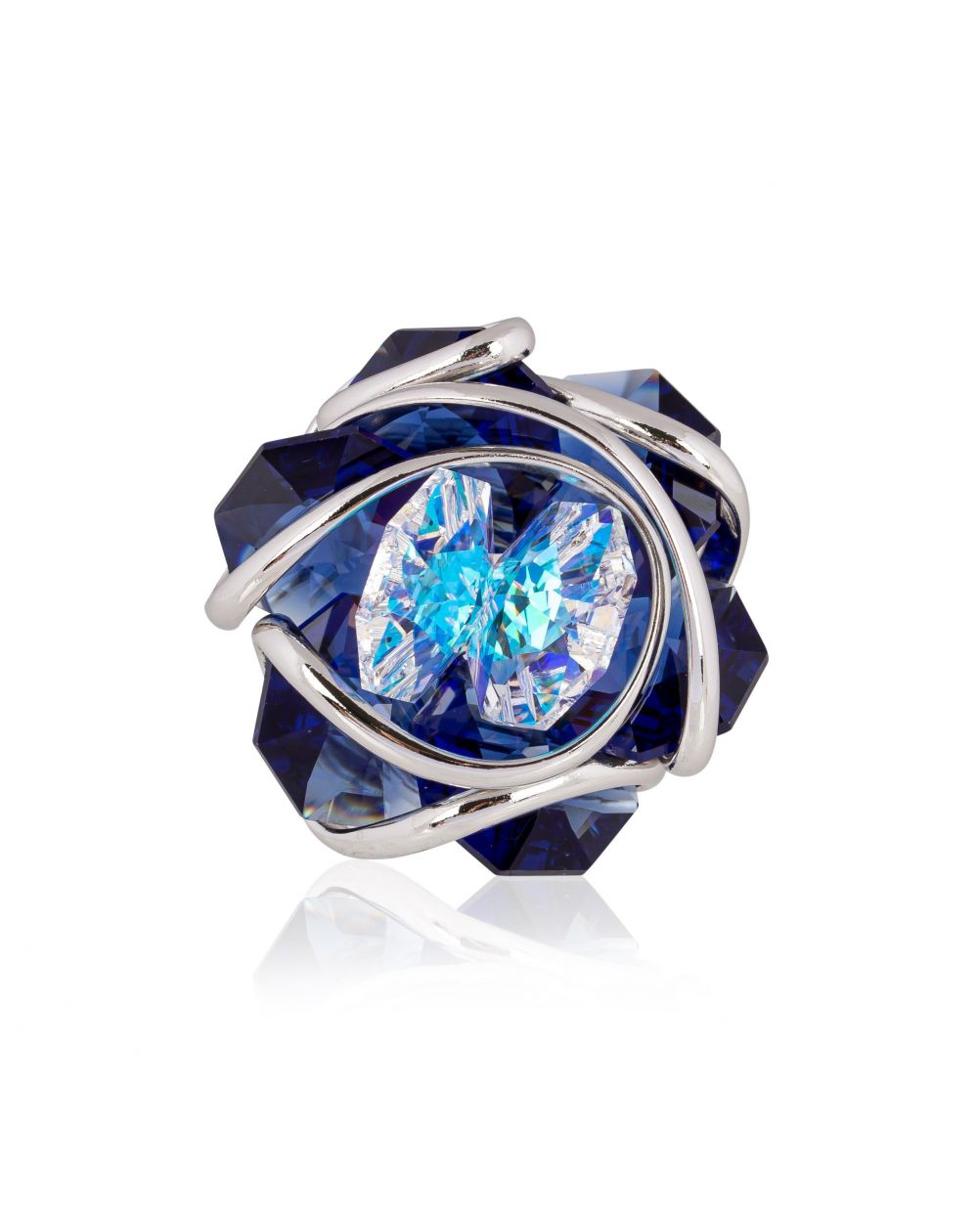 Andrea Marazzini - Bague cristal Swarovski Flower F48 New Blue