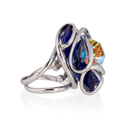 Andrea Marazzini - Bague cristal Swarovski Flower F48 New Blue