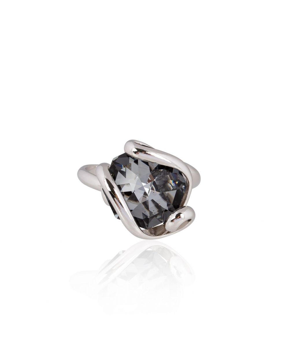 Andrea Marazzini - Bague cristal Swarovski Octagon Silver Night