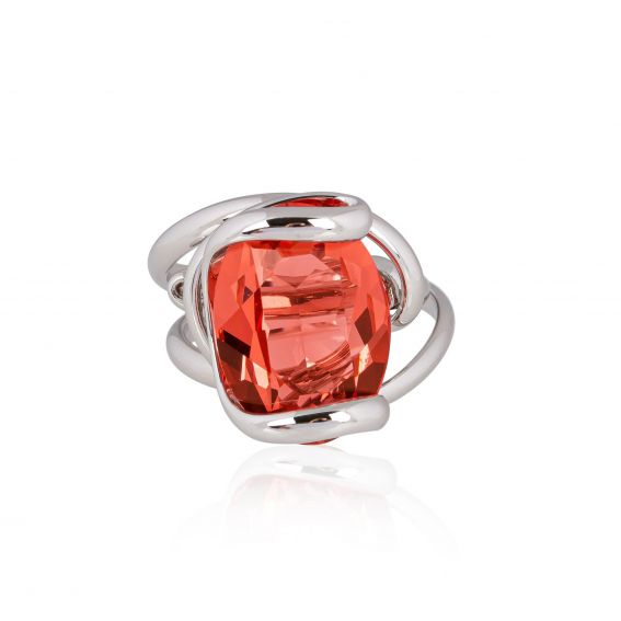 Andrea Marazzini - Bague cristal Swarovski Octagon Ovale Orange