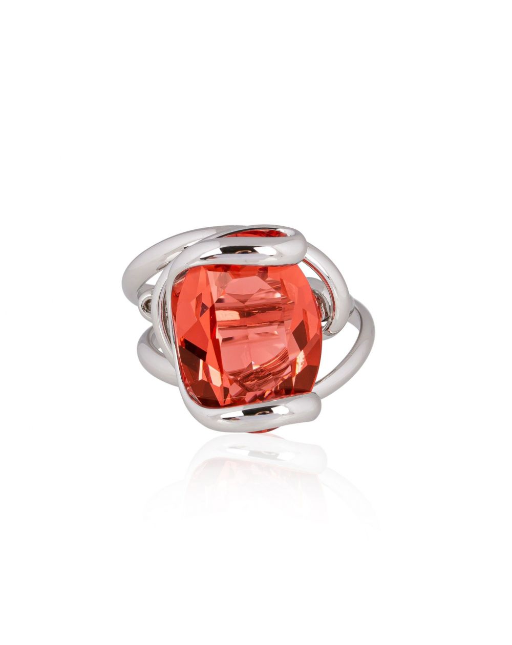 Andrea Marazzini - Bague cristal Swarovski Octagon Ovale Orange
