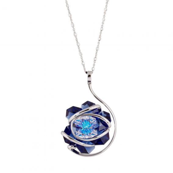 Collier Andrea Marazzini - Cristal Swarovski Flower F48 New Blue