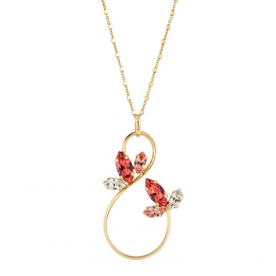 ovale Swarovski munt kristal ketting