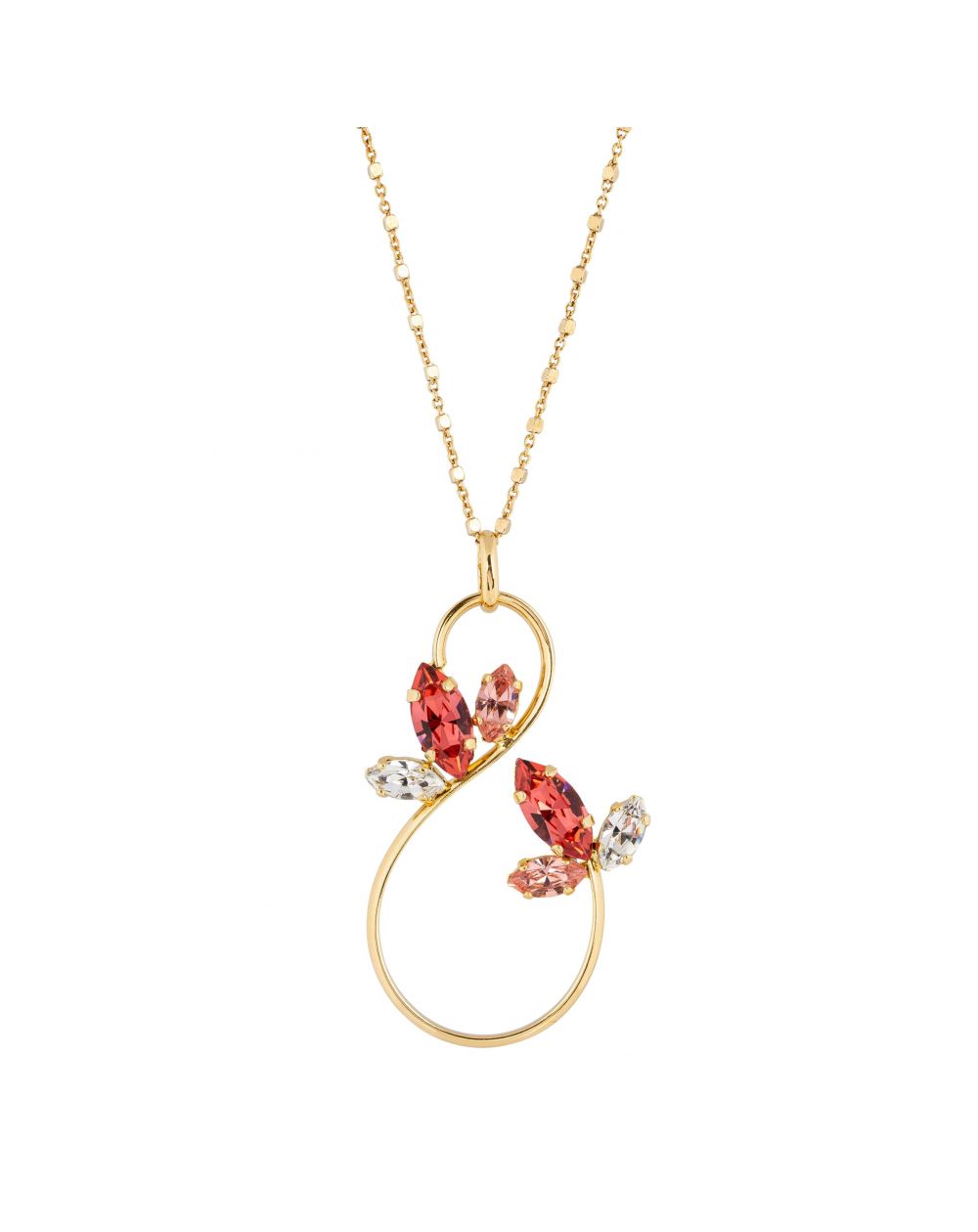 ovale Swarovski munt kristal ketting