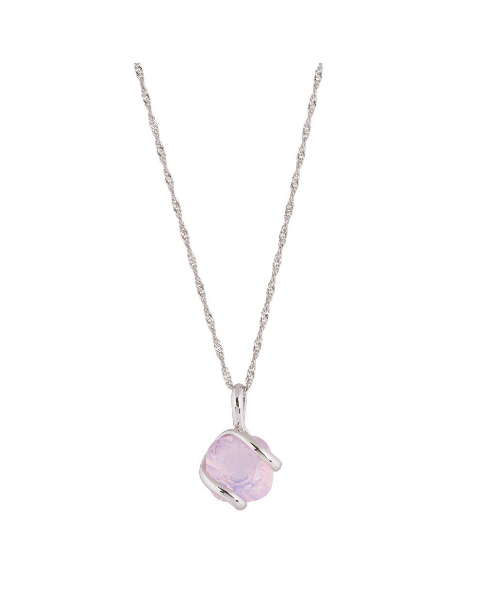 oval Swarovski mint crystal necklace