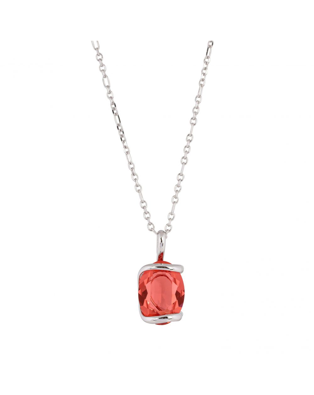 oval Swarovski mint crystal necklace
