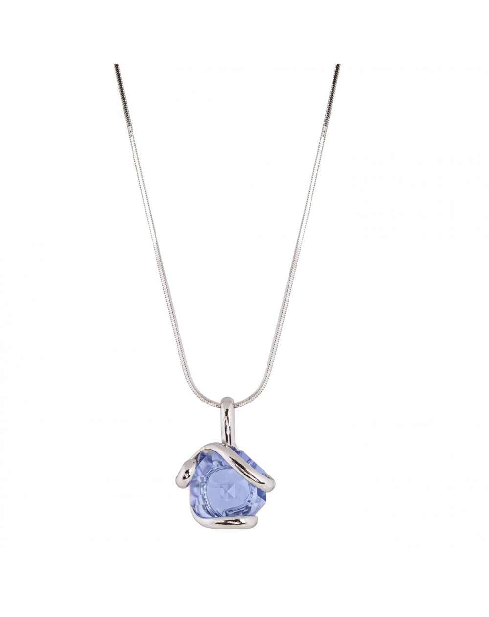 oval Swarovski mint crystal necklace