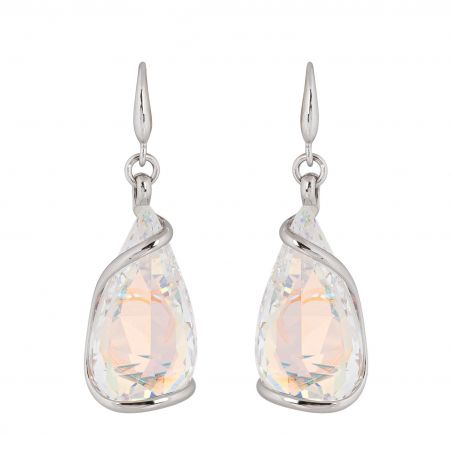 Swarovski blauwe kristallen oorbellen