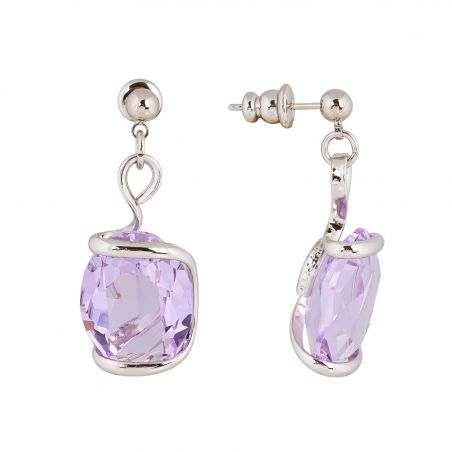 Swarovski blauwe kristallen oorbellen