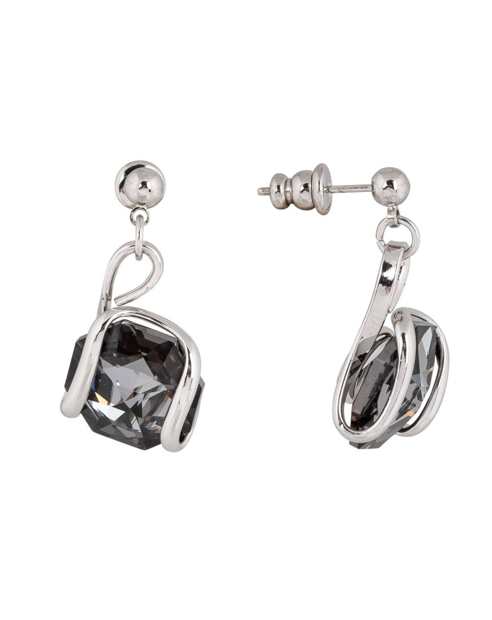 Boucles d'oreille Andrea Marazzini - Octagon Silver Night Courtes