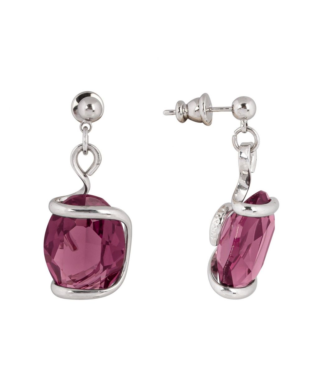 Swarovski blauwe kristallen oorbellen