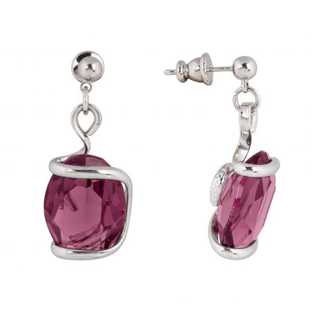 Swarovski blauwe kristallen oorbellen