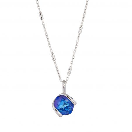 oval Swarovski mint crystal necklace