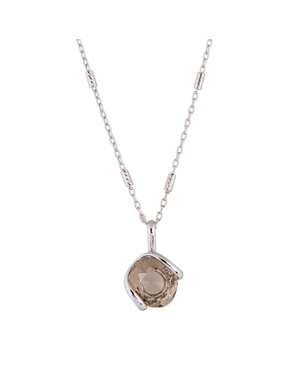 oval Swarovski mint crystal necklace