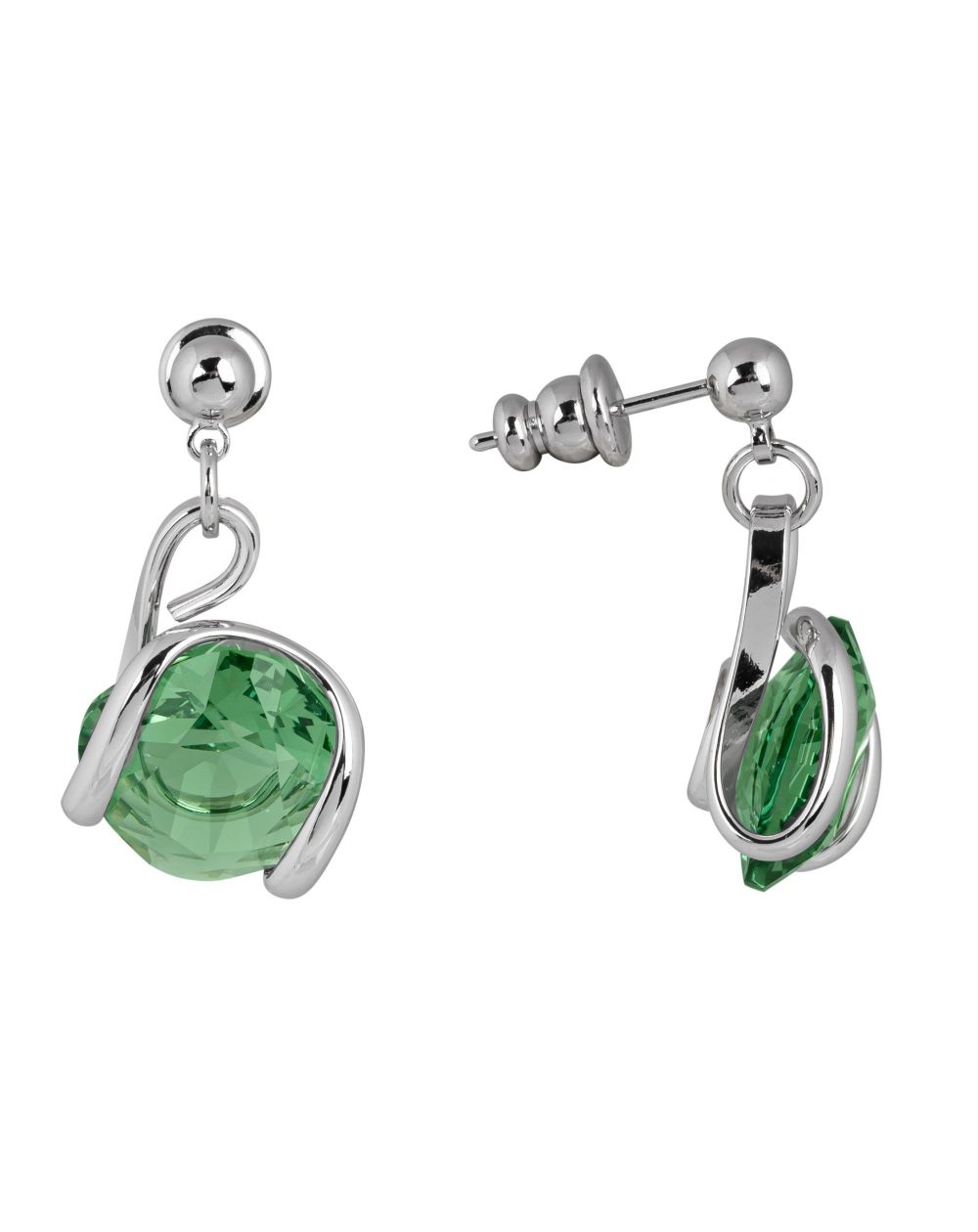 Swarovski blauwe kristallen oorbellen