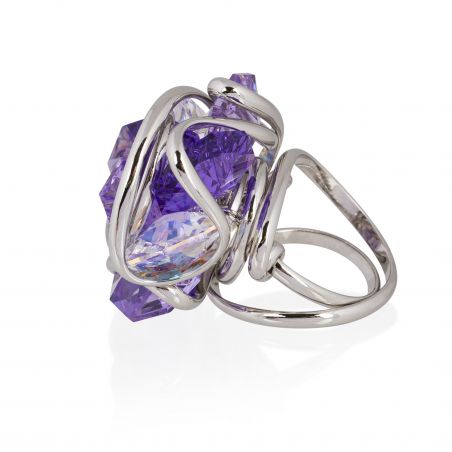 Andrea Marazzini - Bague cristal Swarovski  Flower F14 Violet