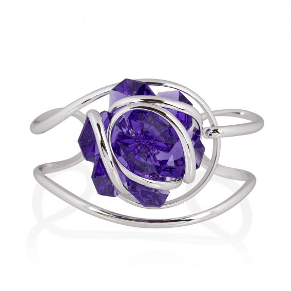 Andrea Marazzini bijoux - Bracelet cristal Swarovski Flower F15 Violet