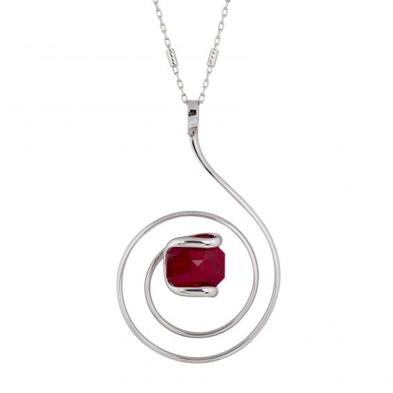 ovale Swarovski munt kristal ketting