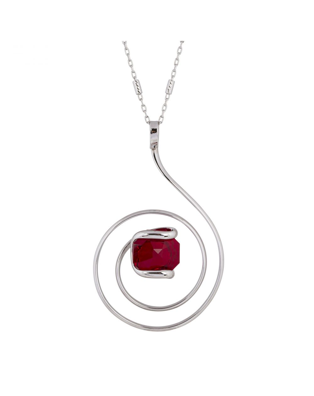 oval Swarovski mint crystal necklace