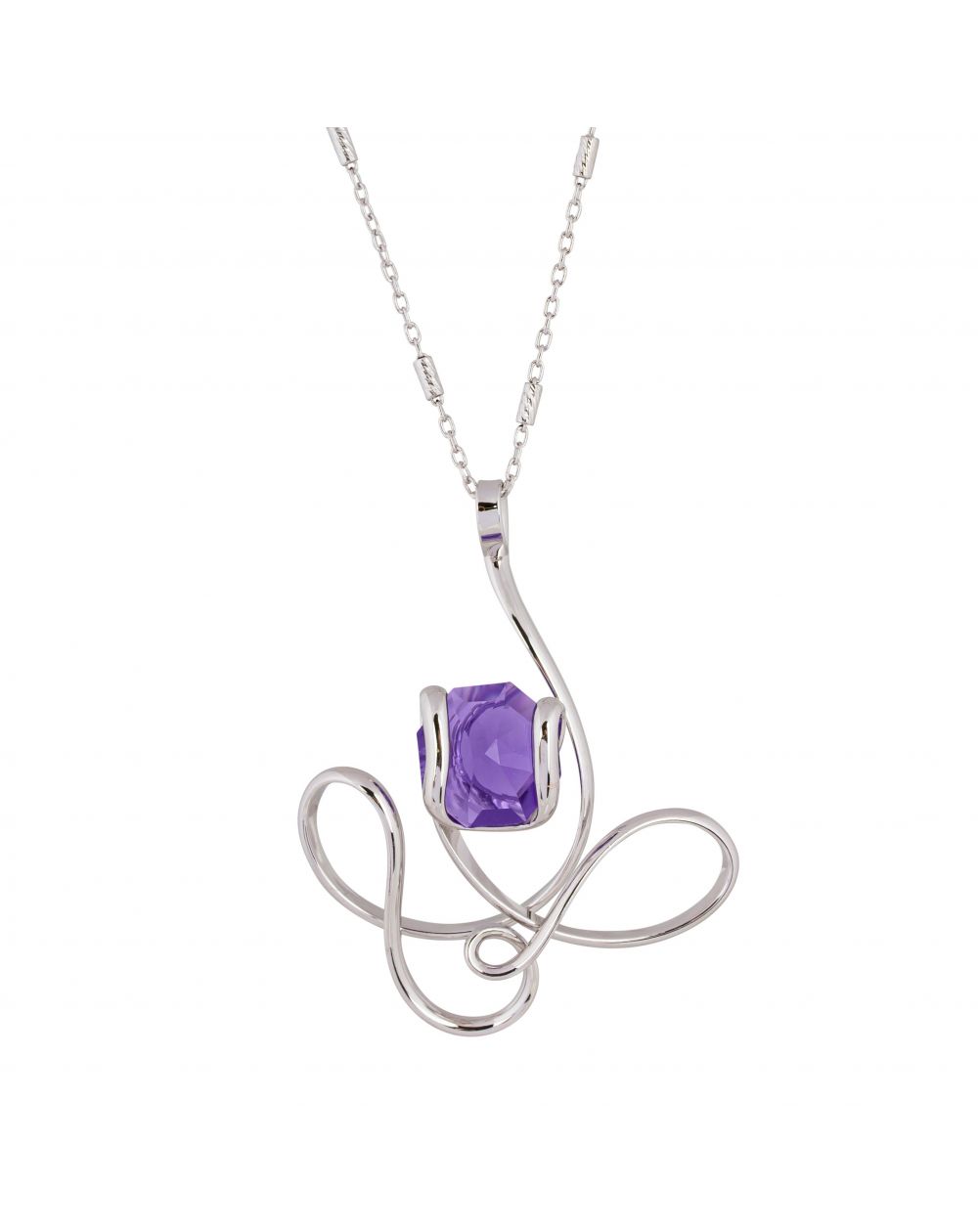oval Swarovski mint crystal necklace