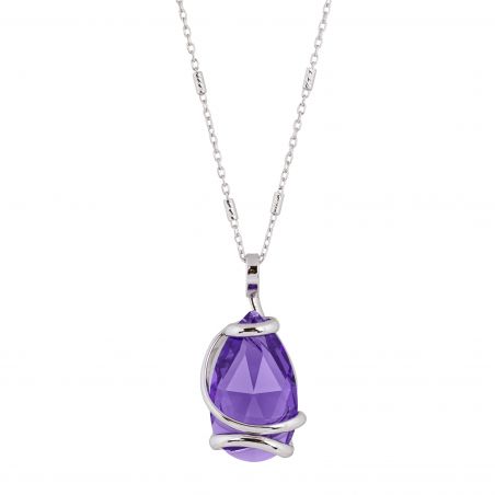 Collier Andrea Marazzini - Cristal Swarovski Drop Violet
