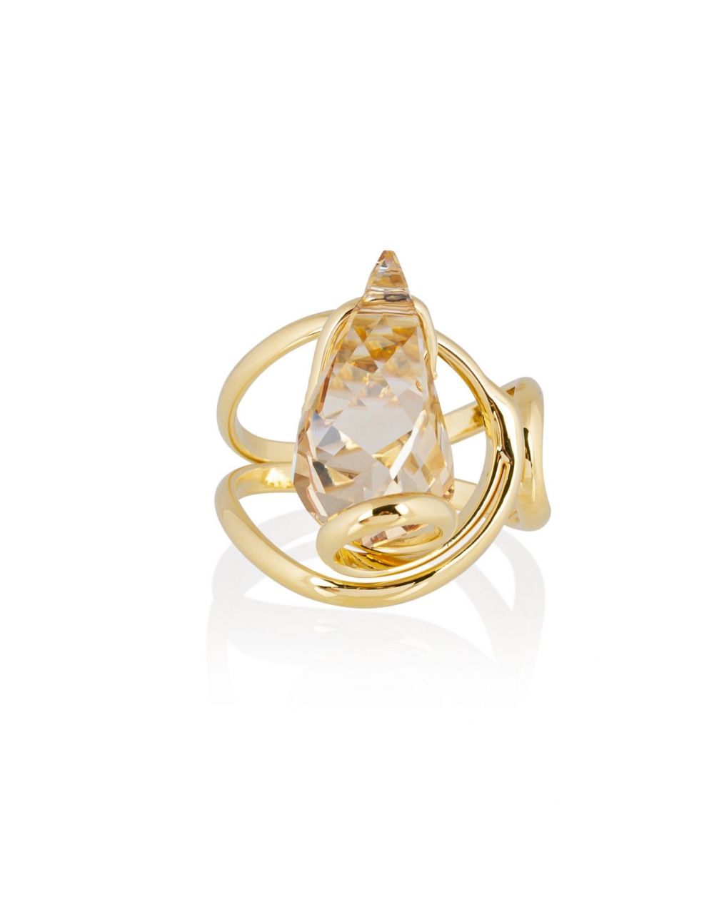 Andrea Marazzini - Bague cristal Swarovski Helix Golden Shadow