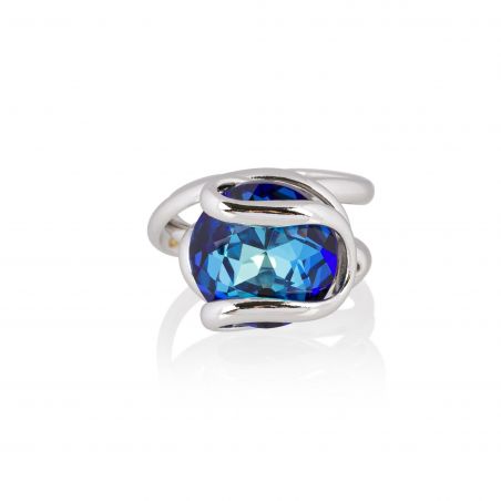 Andrea Marazzini - Bague cristal Swarovski Cherry Bermuda Blue