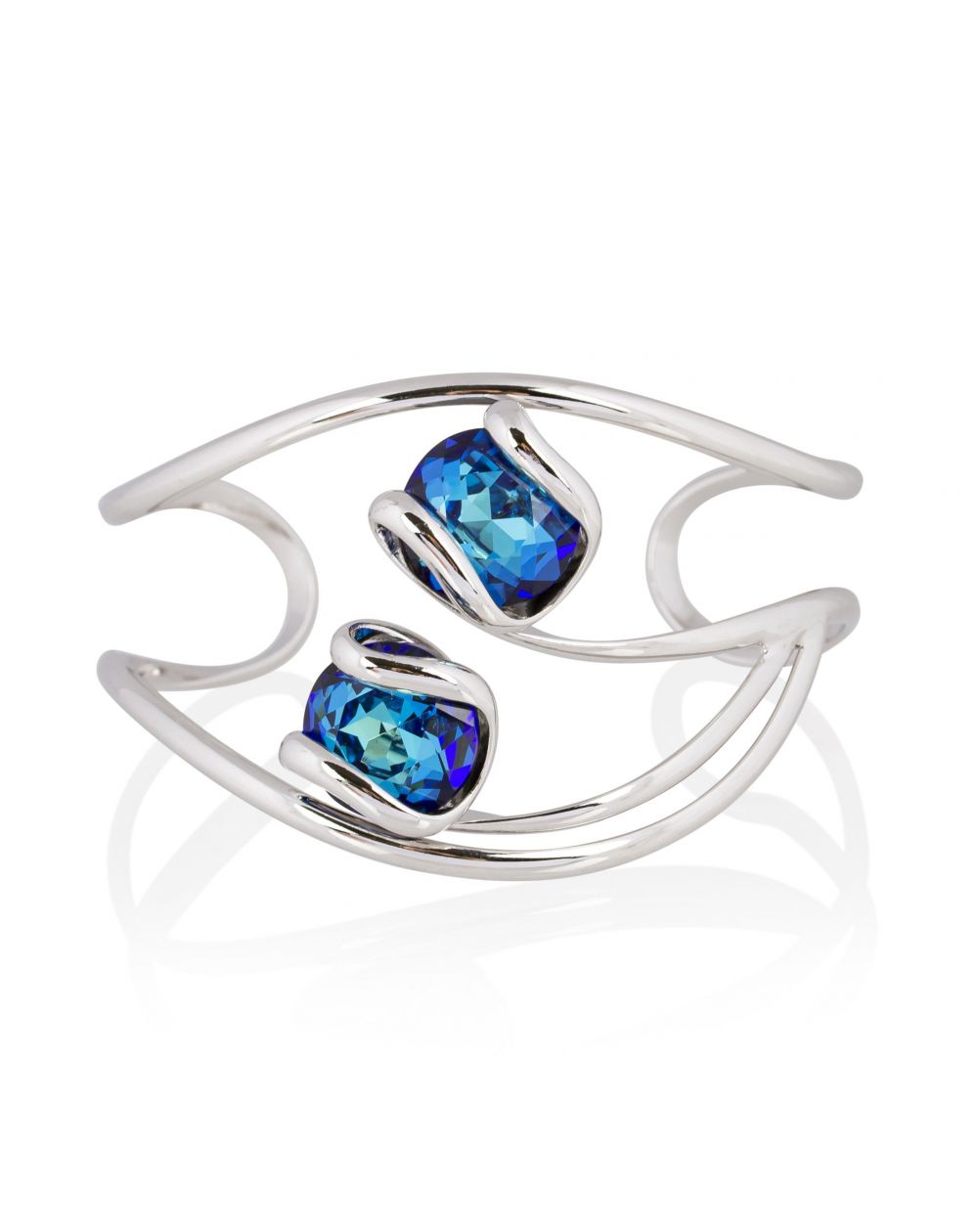 Andrea Marazzini bijoux - Bracelet cristal Swarovski Cherry Bermuda Blue double