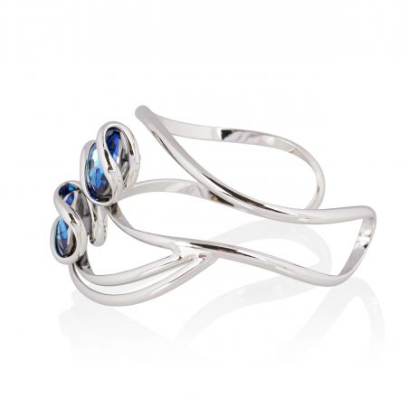 Andrea Marazzini bijoux - Bracelet cristal Swarovski Cherry Bermuda Blue double