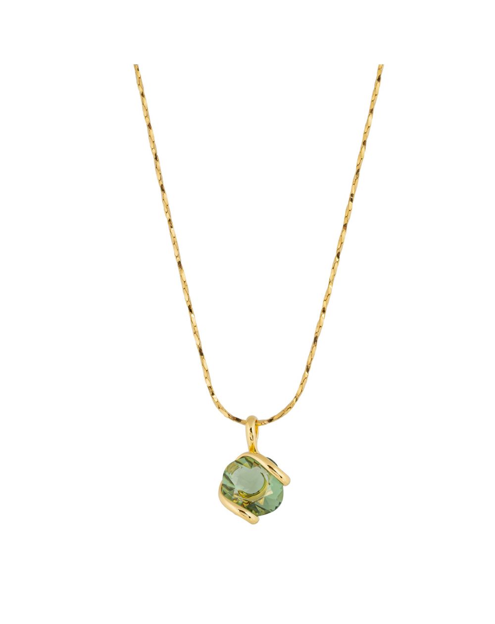 oval Swarovski mint crystal necklace