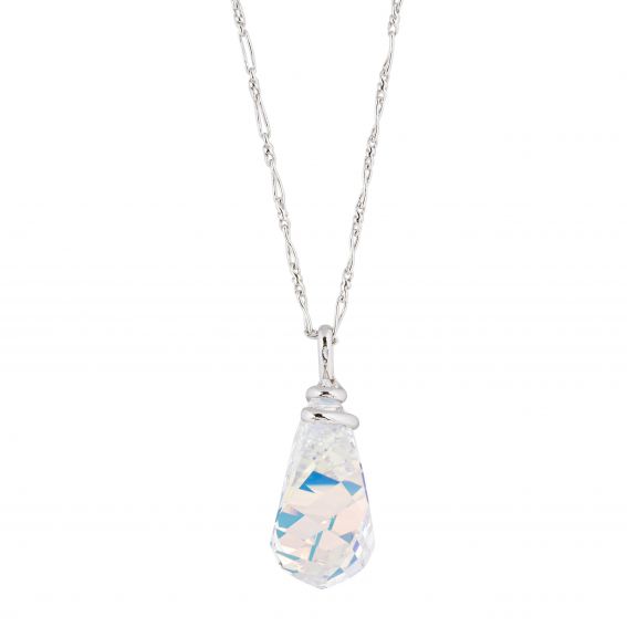 ovale Swarovski munt kristal ketting