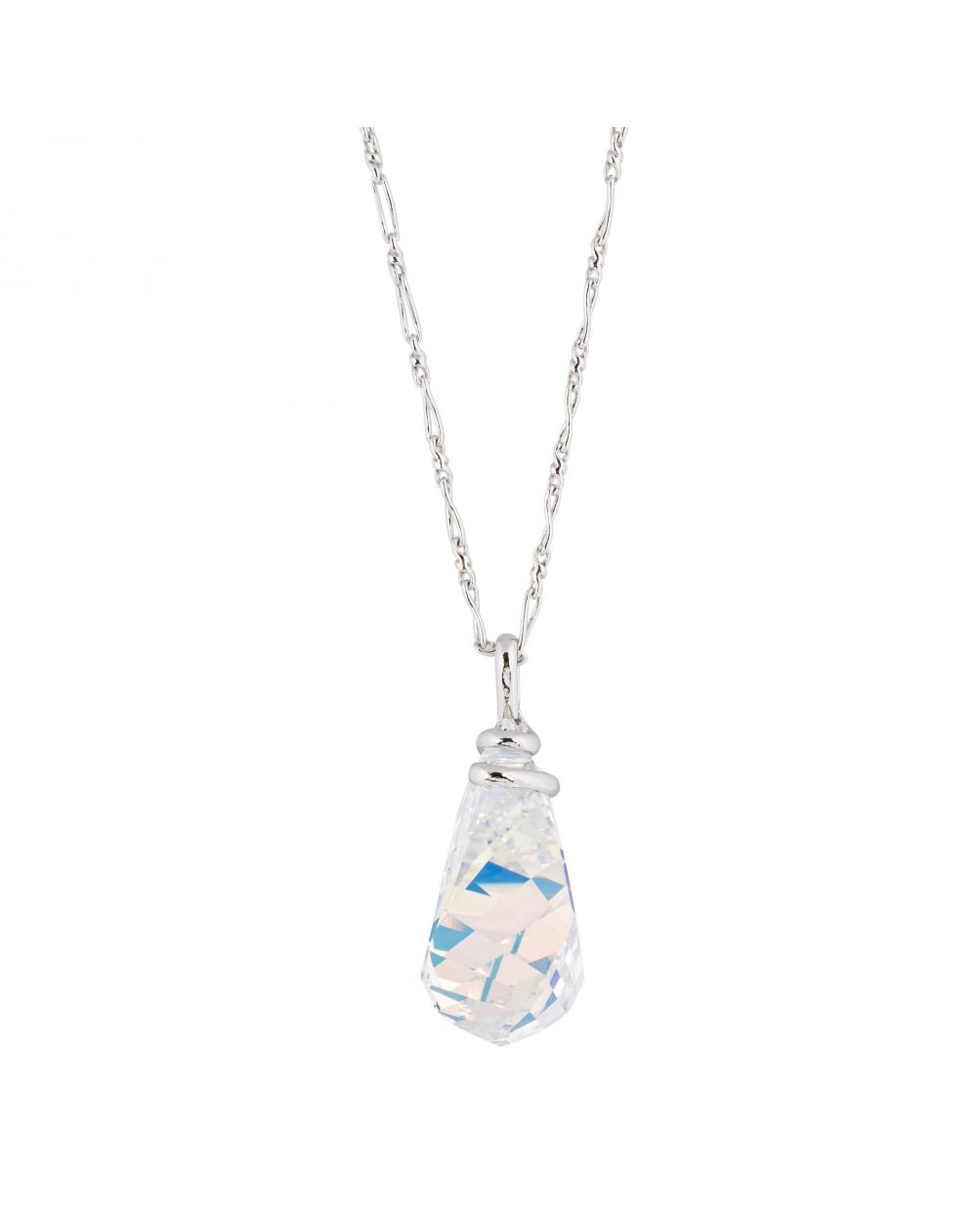 ovale Swarovski munt kristal ketting