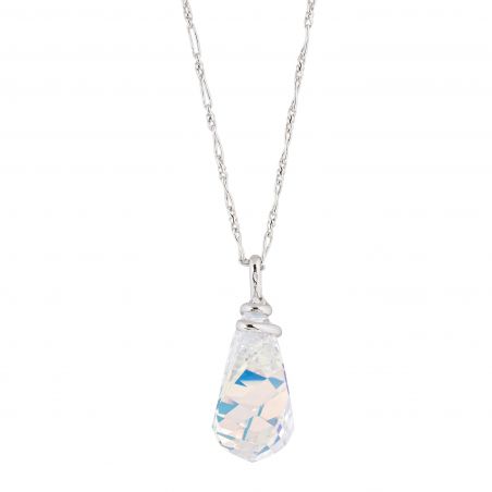 oval Swarovski mint crystal necklace