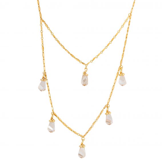 Collier Andrea Marazzini - Cristal Swarovski Helix Golden Shadow Sautoir SA6