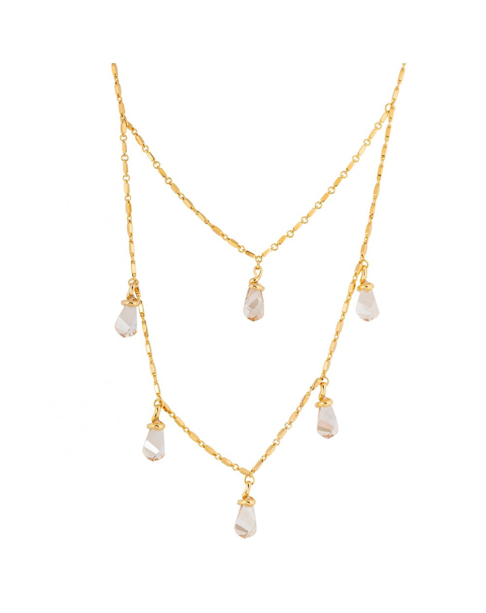 ovale Swarovski munt kristal ketting
