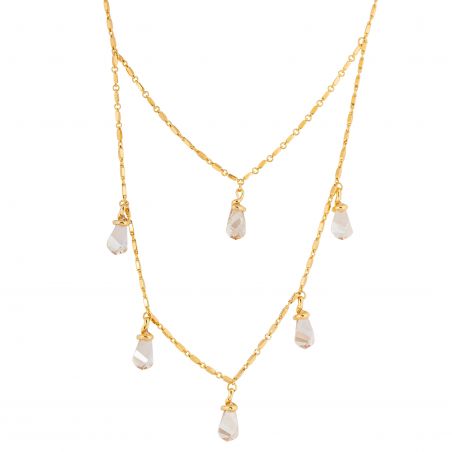 oval Swarovski mint crystal necklace