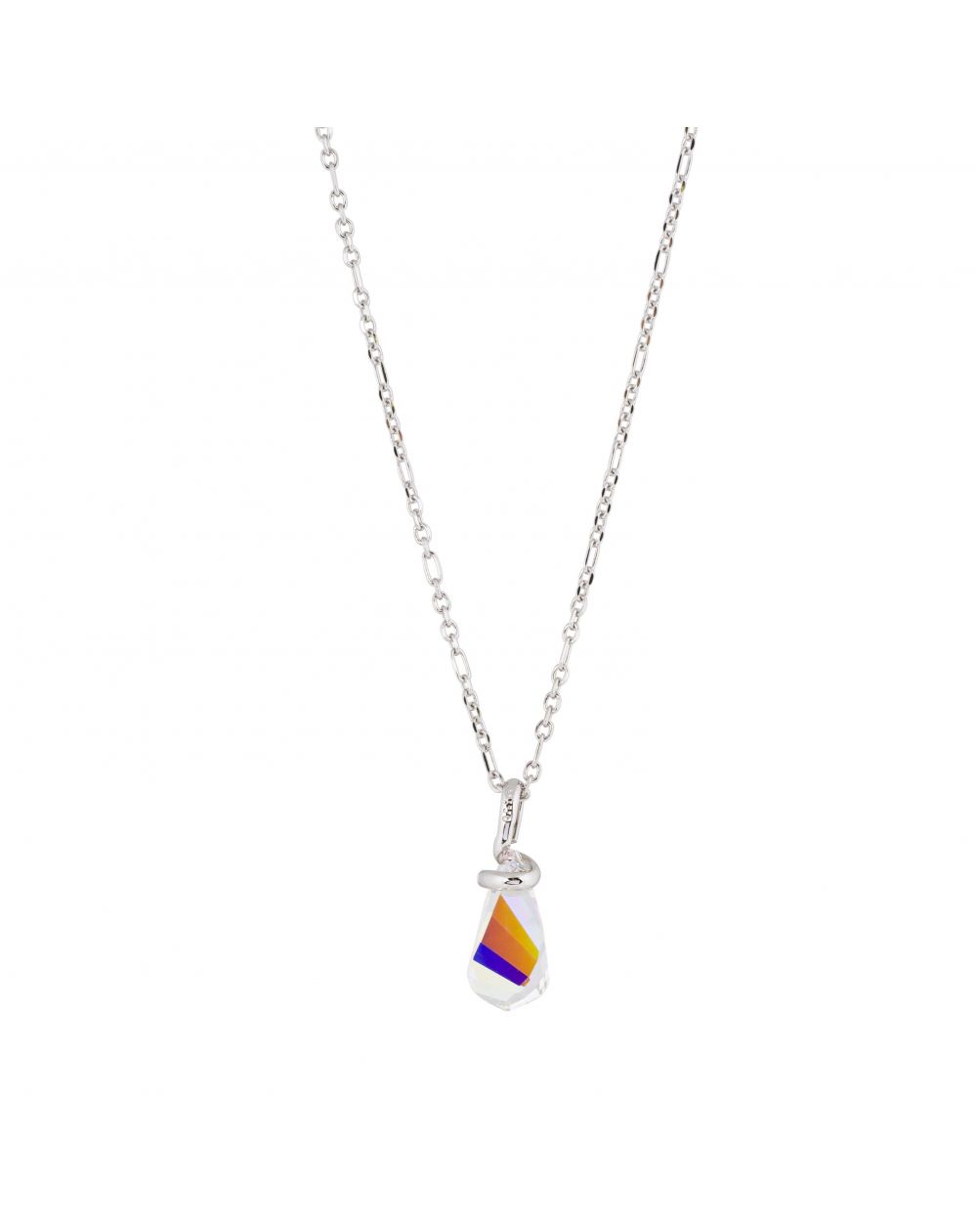 oval Swarovski mint crystal necklace