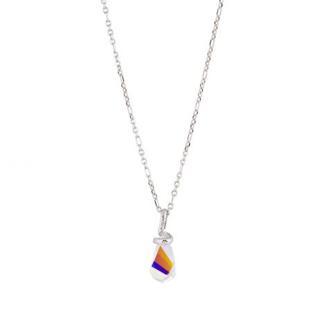 oval Swarovski mint crystal necklace