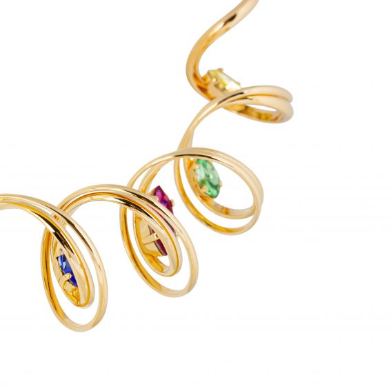 oval Swarovski mint crystal necklace