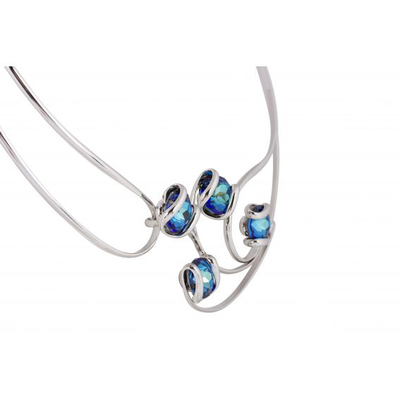 ovale Swarovski munt kristal ketting
