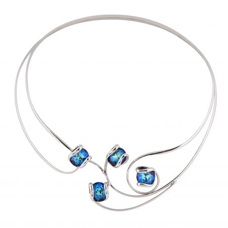 ovale Swarovski munt kristal ketting