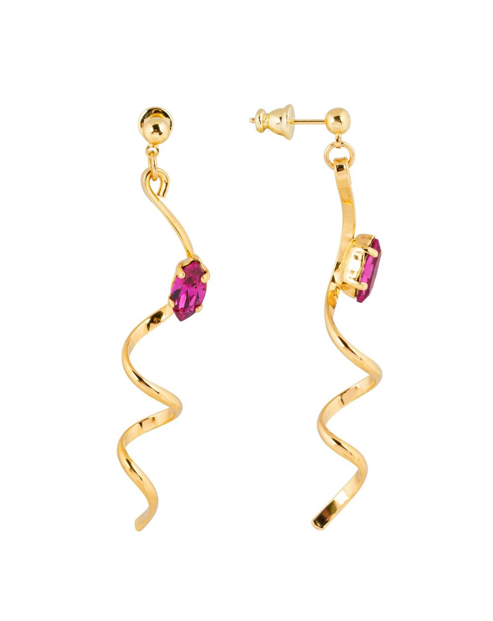 Boucles d'oreilles Andrea Marazzini - Cristal Swarovski Navette F09 Arlequine Longues
