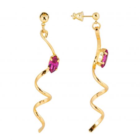 Boucles d'oreilles Andrea Marazzini - Cristal Swarovski Navette F09 Arlequine Longues