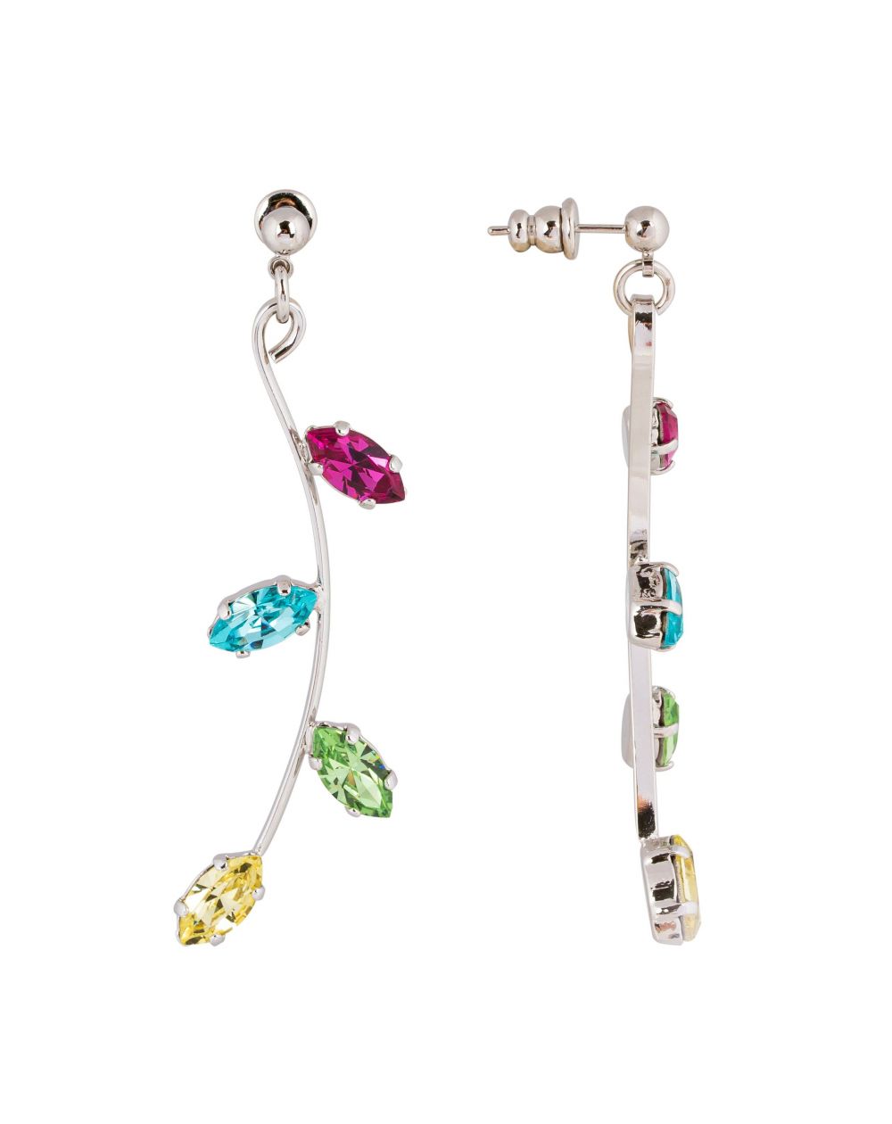 Boucles d'oreilles Andrea Marazzini - Cristal Swarovski Navette F43 Rio Longues